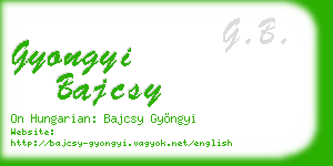 gyongyi bajcsy business card