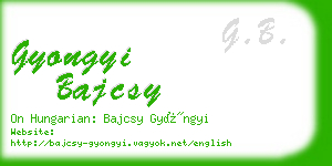 gyongyi bajcsy business card